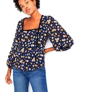 Velvet Trimmed Madewell Top